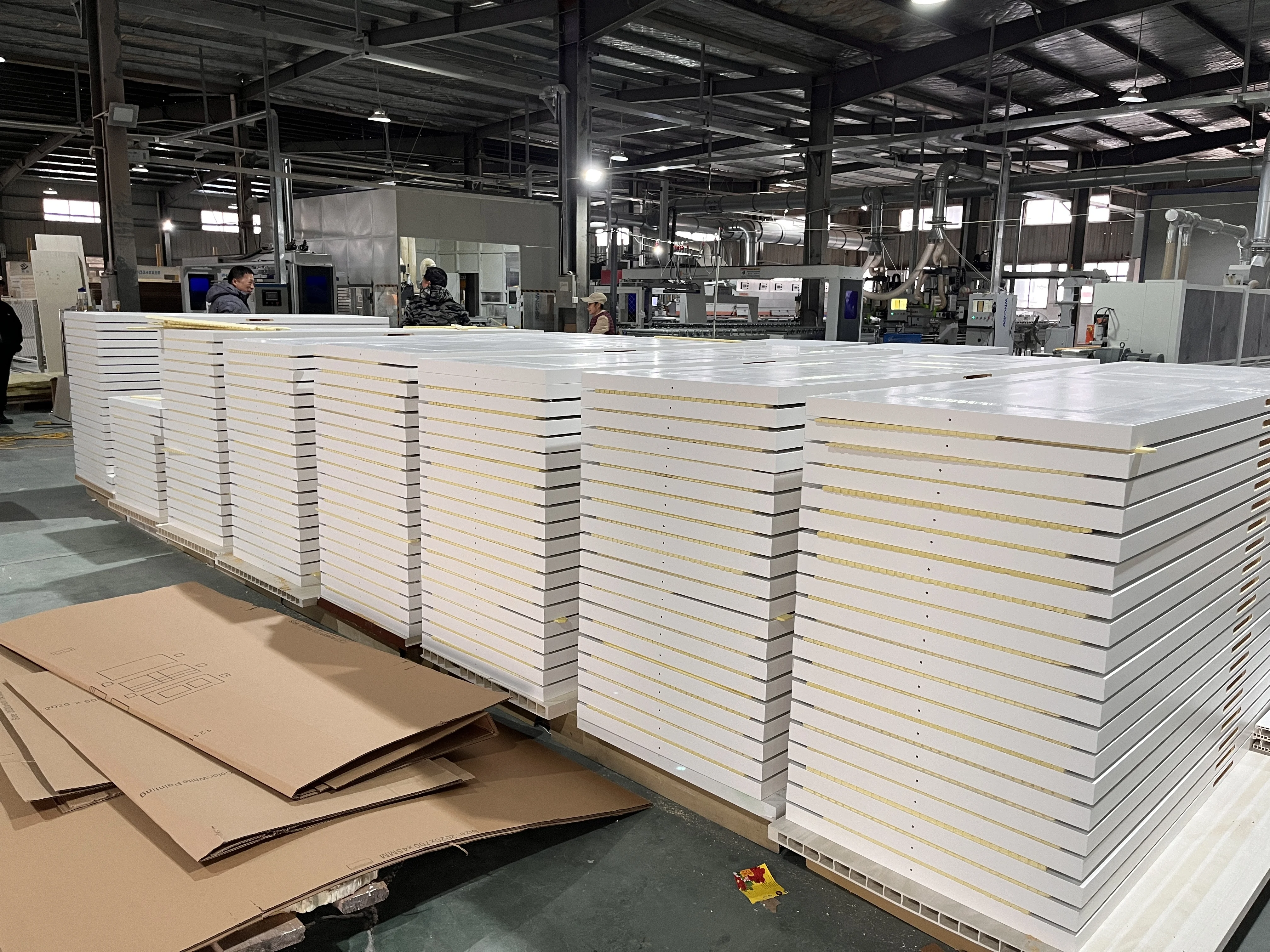 Modern type Pure WPC interior door with curved lines Waterproof internal coloured doors