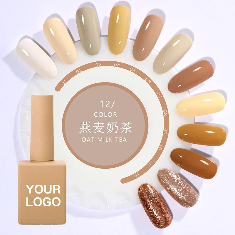 new products esmalte en gel soak off semi permanent printer uv nail color resin gel polish set custom logo