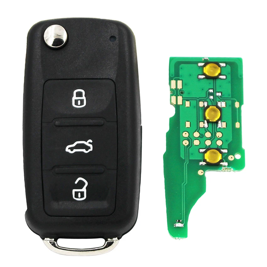 3 Button Folding Remote Key Flip Car Key 434MHz 5K0 837 202 AD CAN / ID48 Chip For VW Passat Tiguan Polo Beetle Golf Jetta Caddy