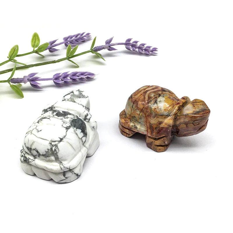 Оптовая продажа натуральное исцеление хрустальные черепахи ручной работы смешанный материал черепаха для украшения дома подарок