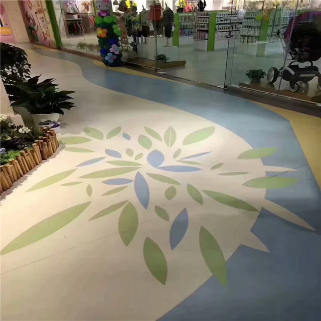 indoor floor tiles PVC vinyl colorful flooring for kids