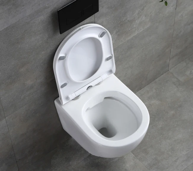 Bathroom Wall Hanging Ceramic Toilet WC Floating Wall Mounted Toilette Suspendue Rimless Wall Hung Toilet