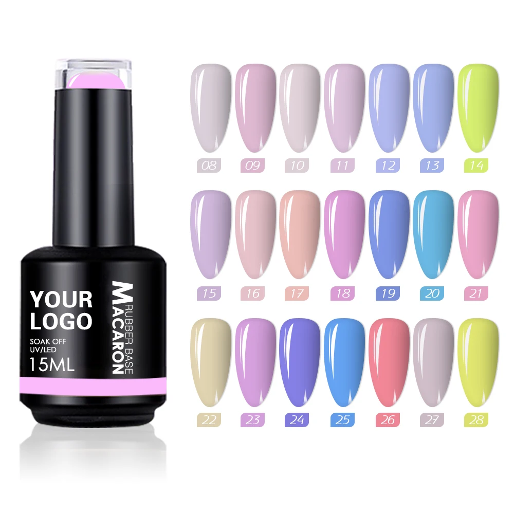 High End Pure Color Rubber Coat Base Custom Logo Polish Gel Base Professional Rubber Based Nails With Free Sample