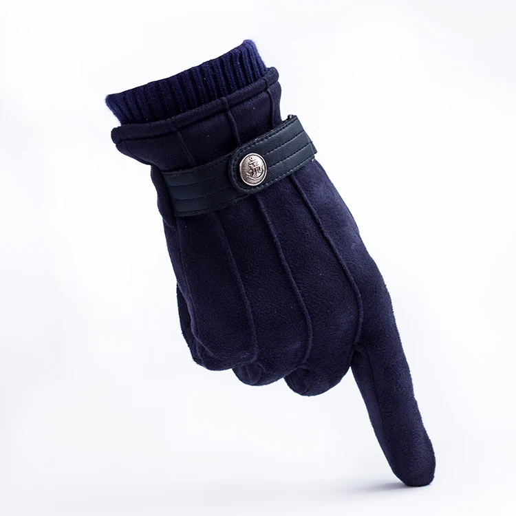Новые модные зимние теплые Теплоизоляционные Вязаные перчатки с винтовыми манжетами для мужчин
