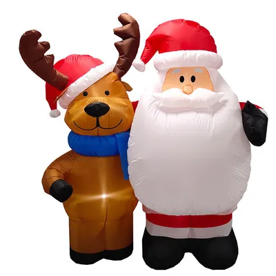 Wholesale Custom Inflatable Santa Decor Bar/Amusement Park Products/Outdoor Santa Claus Doll New Years Navidad Party Props