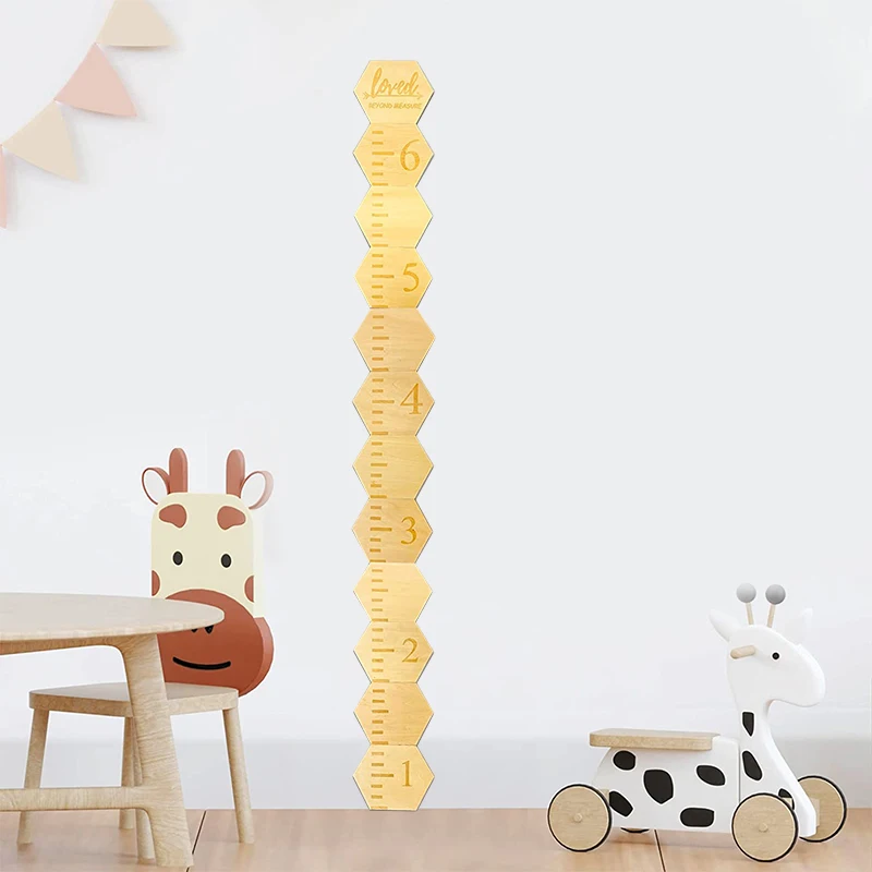 Настенная деревянная шкала для измерения роста детей