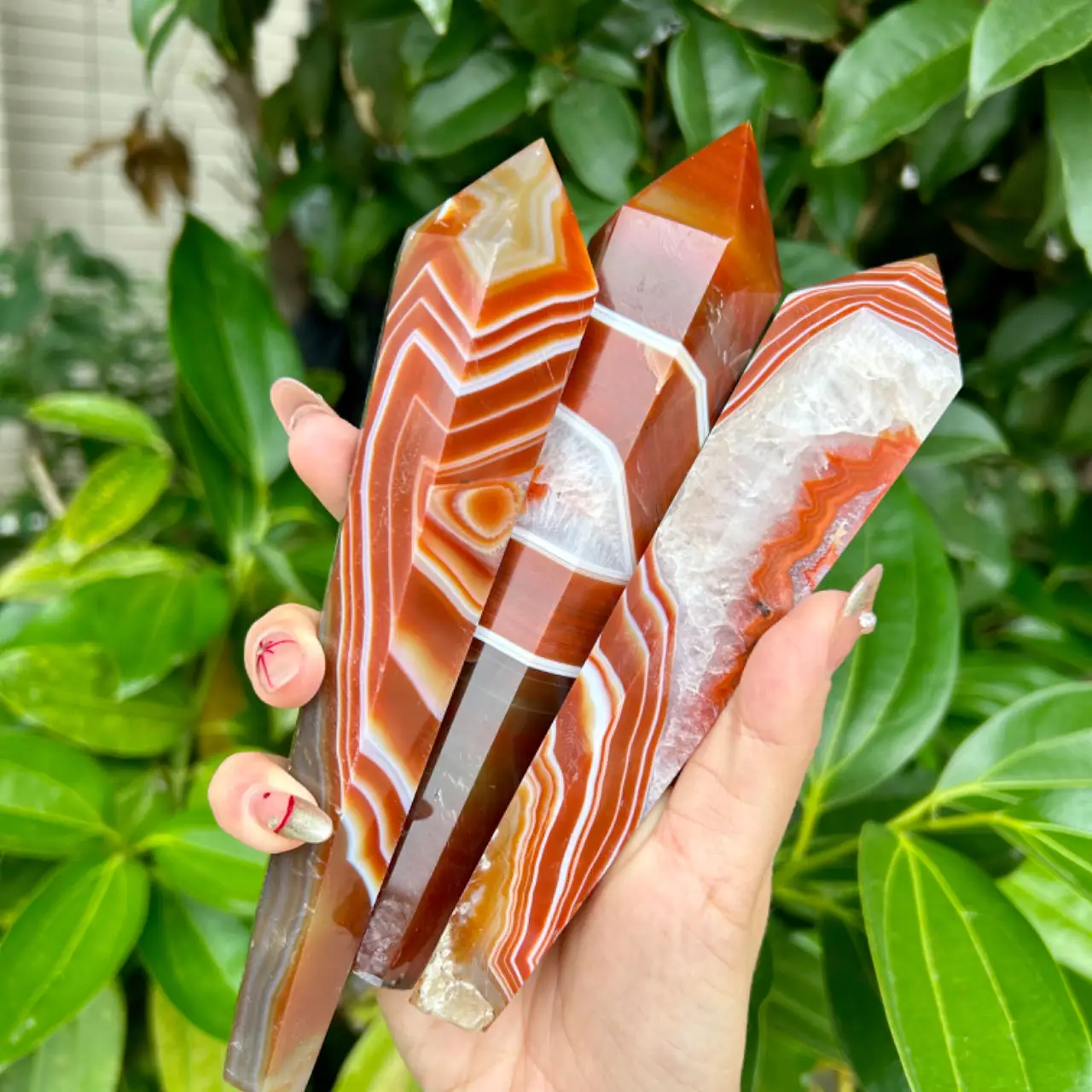 Wholesale Fanshi Natural Carnelian Scepter Crystal Wand Red Sick Agate Geode Polished Home Decor Feng Shui Mascot Crystal Crafts
