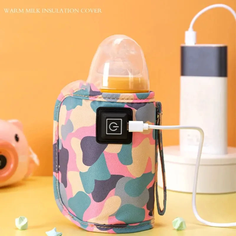 USB Milk Water Warmer Travel Stroller Insulated Bag Baby Nursing Bottle Heater Newborn Infant Portable Bottle Feeding Warmers
