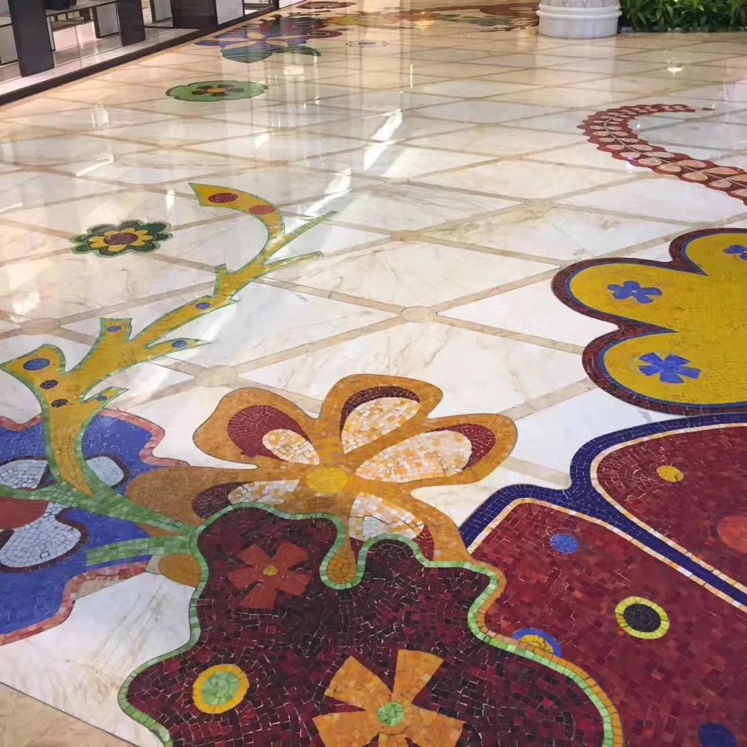 Foshan Factory Customized Pattern Hand Made Ceramic Mosaic Mural Art Tiles