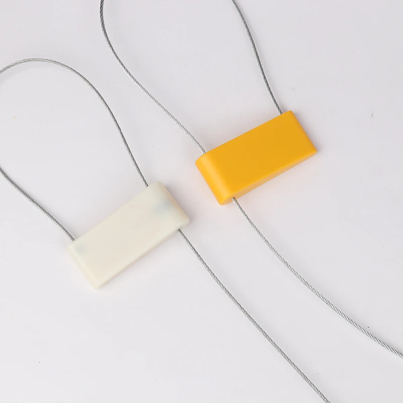 RFID Steel Wire Seal Disposable UHF G2im Chip Laser Logo Ribbon RFID Electronic Label Lead Seal