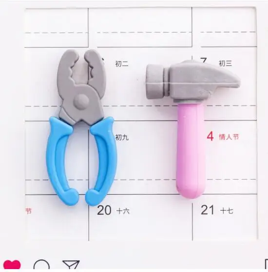 Creative hammer pliers screwdriver repair tool series Eraser Set student stationery Eraser Set