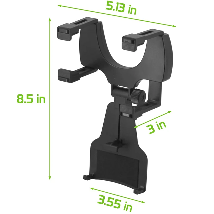 Factory wholesale 360 degree rotation Car Rearview Mirror phone Mount Holder smartphone Cradle For Cell Phone GPS Navigation