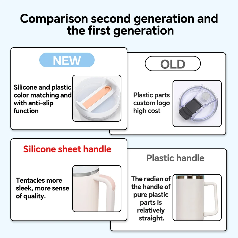 30/40 Oz Straight Clear Frosted Water Bottle Sublimation Glass Can Tumbler Cup With Handle and Lid
