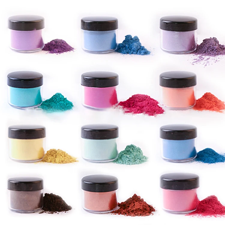 24 Colors light  mica powder for Mica Powder Soap Making loose pigment