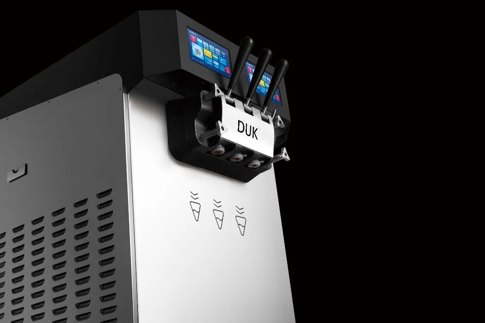 DUK soft ice cream machine commercial standing style 2+1 flavors twin twix for fastfood chainstore cafes hotels