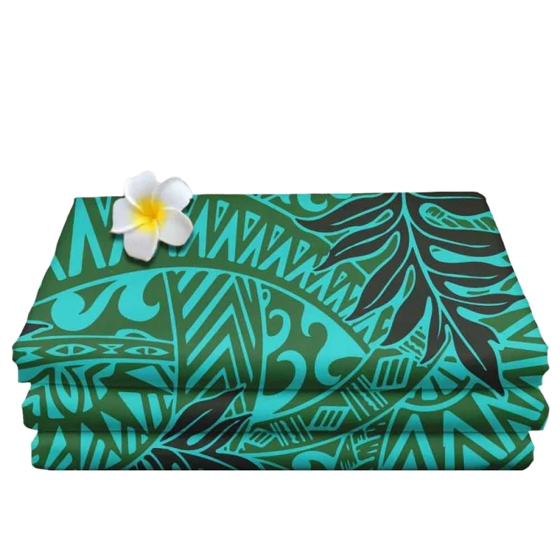 
2021 New Polynesian Fabric Dresses Use Custom Pattern Digital Printing Thermal Transfer Use 100% Polyester Fabric 