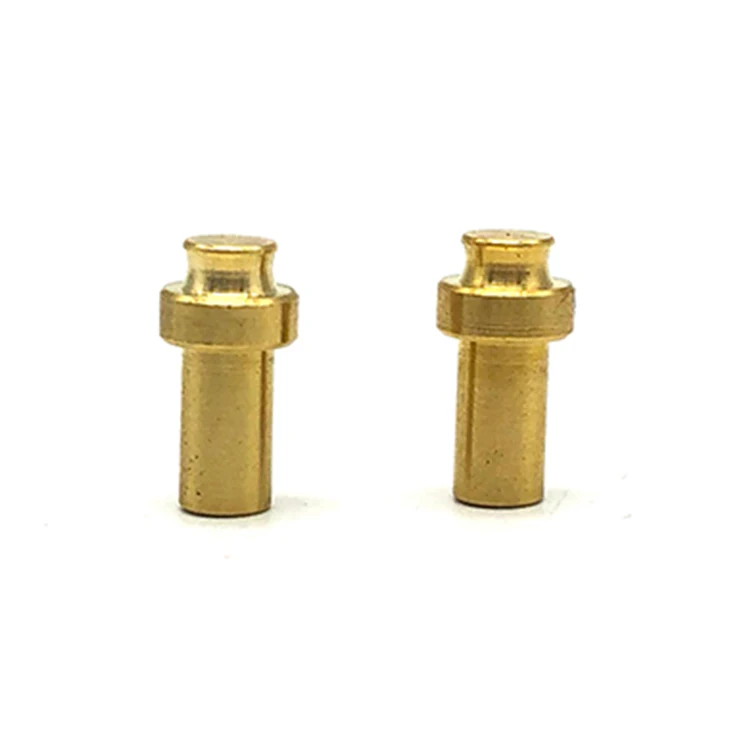 CNC Custom Spring Loaded Pogo Pin Plug Connector Brass Pin Wtih Gold plated spring pins