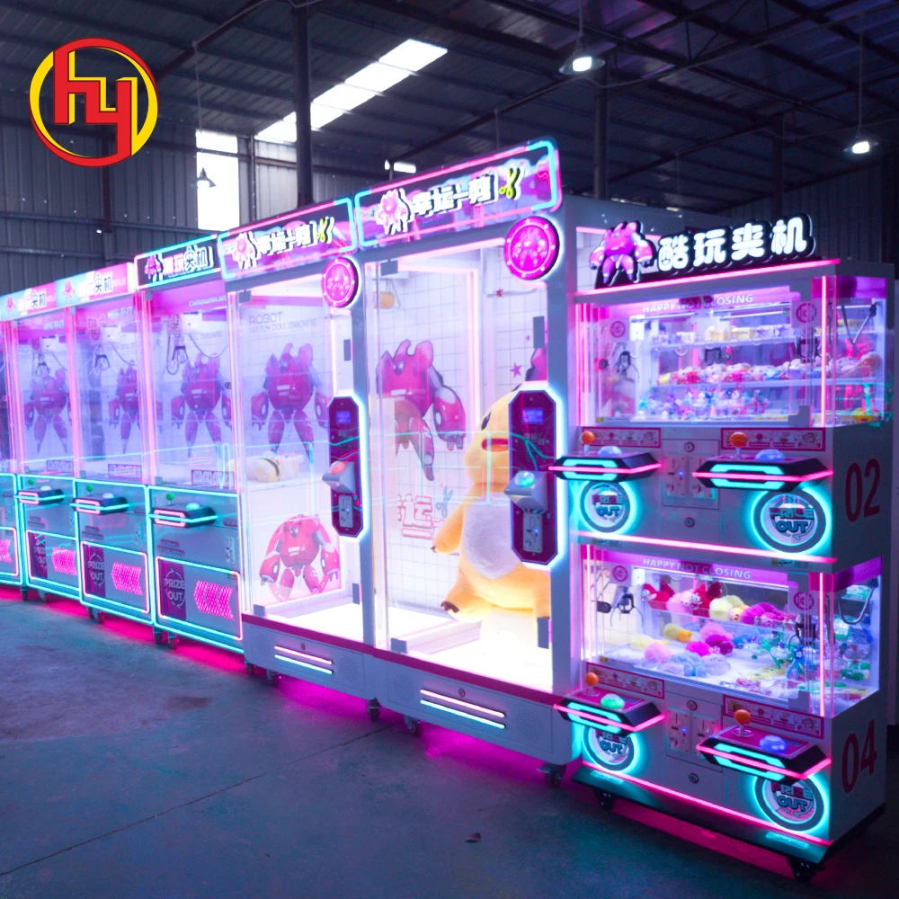 Claw crane Claw crane 4 people claw doll machine push coin game machine boutique toy for sale Gift machine