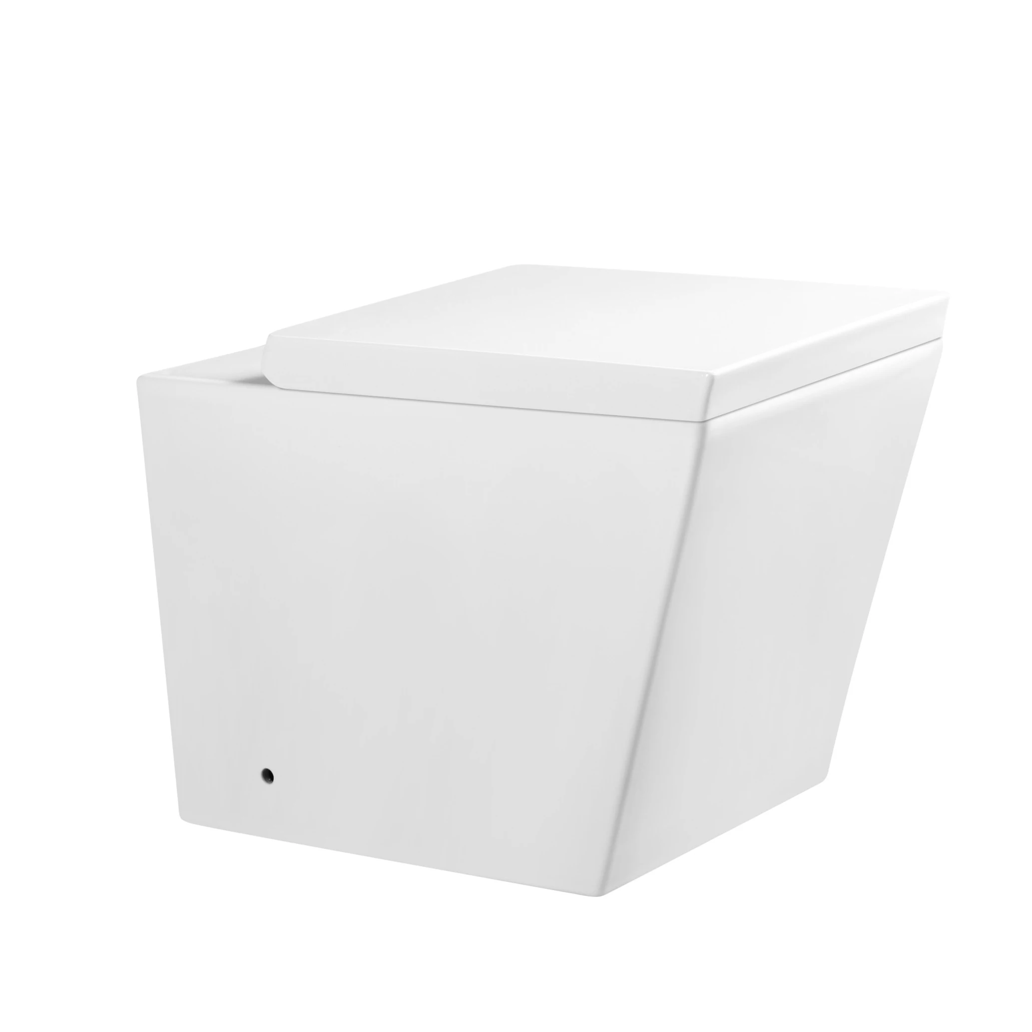 European style Ceramic toilette white color mounted toilet wall hung square Rimless sanitary ware wall hung toilet bathroom