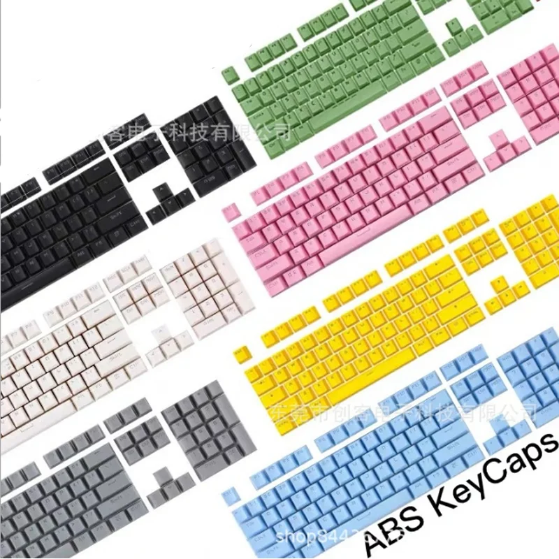 104 Double Shot PBT  Keycaps Keyset for Mechanical Gaming Keyboard MX Switches Keycaps 14 colors