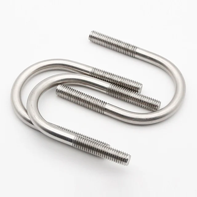 Wholesale steel m10 galvanized u bolt stainless steel 304 1 inch heavy U shape bolts