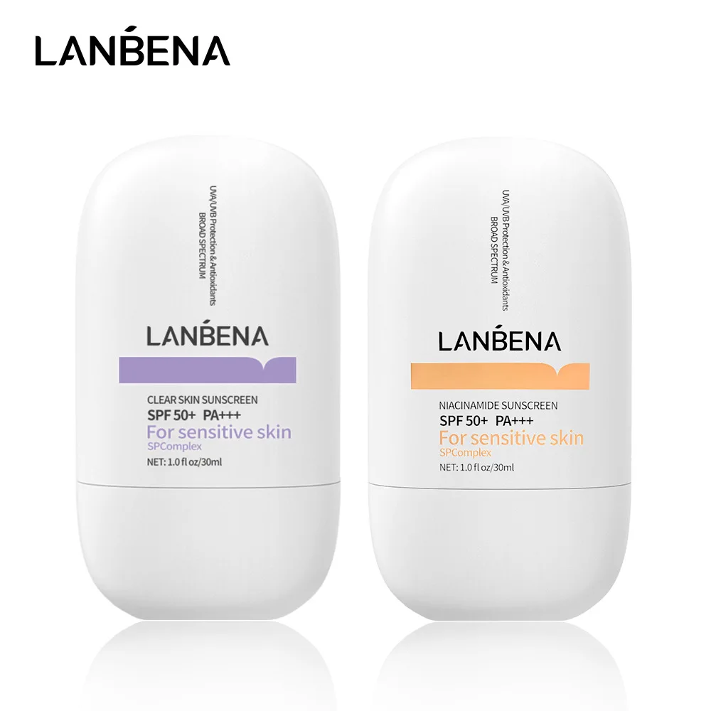 30ML LANBENA Clear Refreshing Sunscreen Waterproof Lightweight Niacinyl Whitening High Sunfast Moisturizing SPF50+ PA++ Sun Care
