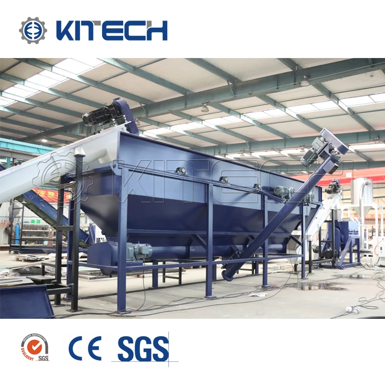 Easy To Operation Bucket Barrel Box Basket Recycling Line Plastic Washing Drying Equipments
