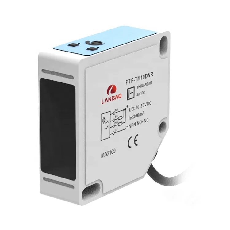 ПТФ пластиковый прямоугольник фотоэлектрический датчик (диффузного отражения PTF-BC100DNO-E2)