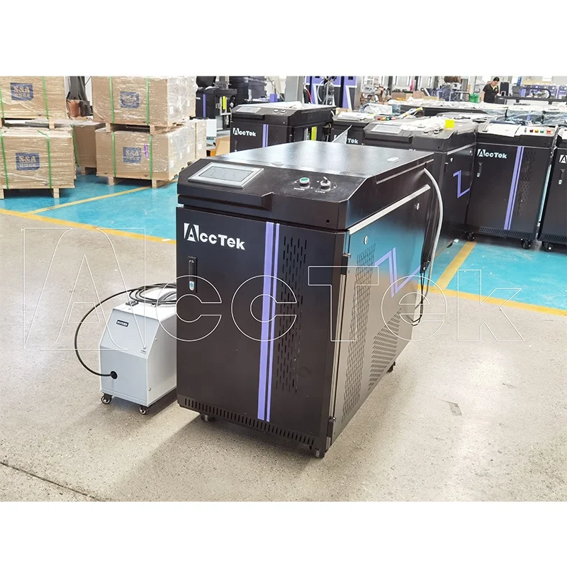 AccTek Laser Cleaner Remove Rust And Paint Oil Plastic Welding Color Pulse Fiber Laser Cleaning Machine 100W 200W Max Jpt