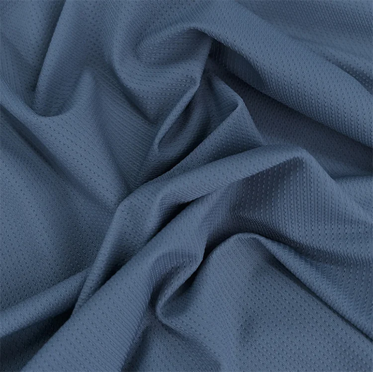 76 nylon 24 spandex t-shirt fabric 165g jersey rolls quick-drying nylon high stretch jacquard mesh warp knitted sportswear