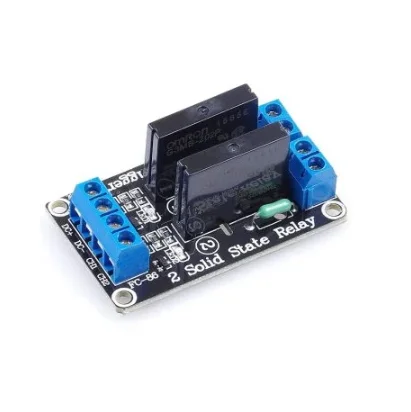 2 Channel 24V Relay Module Solid State Low Level SSR DC Control 250V 2A with Resistive Fuse