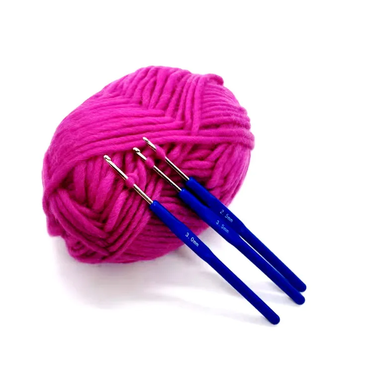 0.5-3.5mm Needlework Crochet Hooks Plastic Handle Knitting Needles