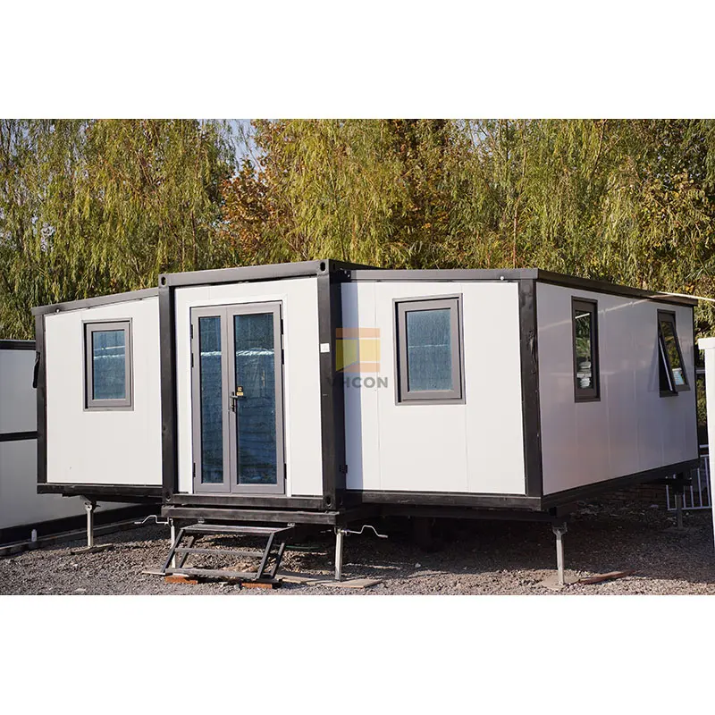 Manufacturer 20ft homes prefab steel expandable container houses Extendable Foldable Container Home House Price On Sale