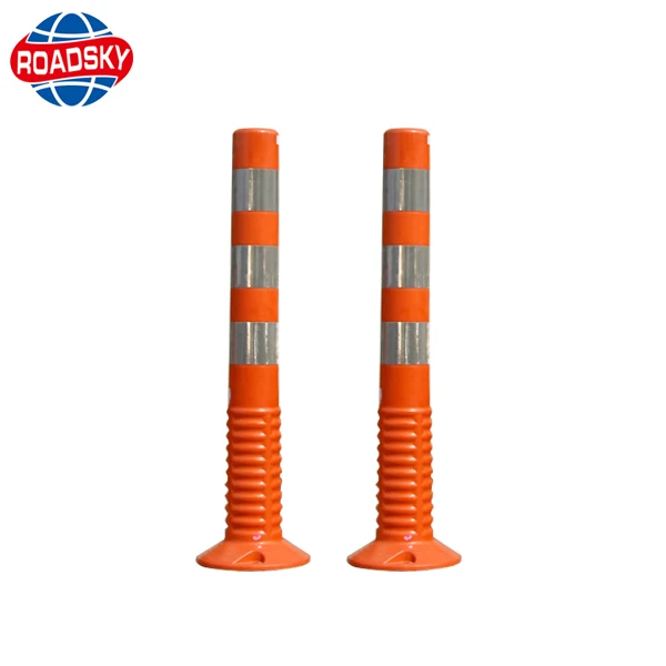 Flexible Delineator Post Plastic Warning Bollard Traffic Pole