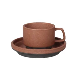 Nordic Italian modern ceramic cup set for coffee / reactive glazed design porcelain tea cup and saucer set
