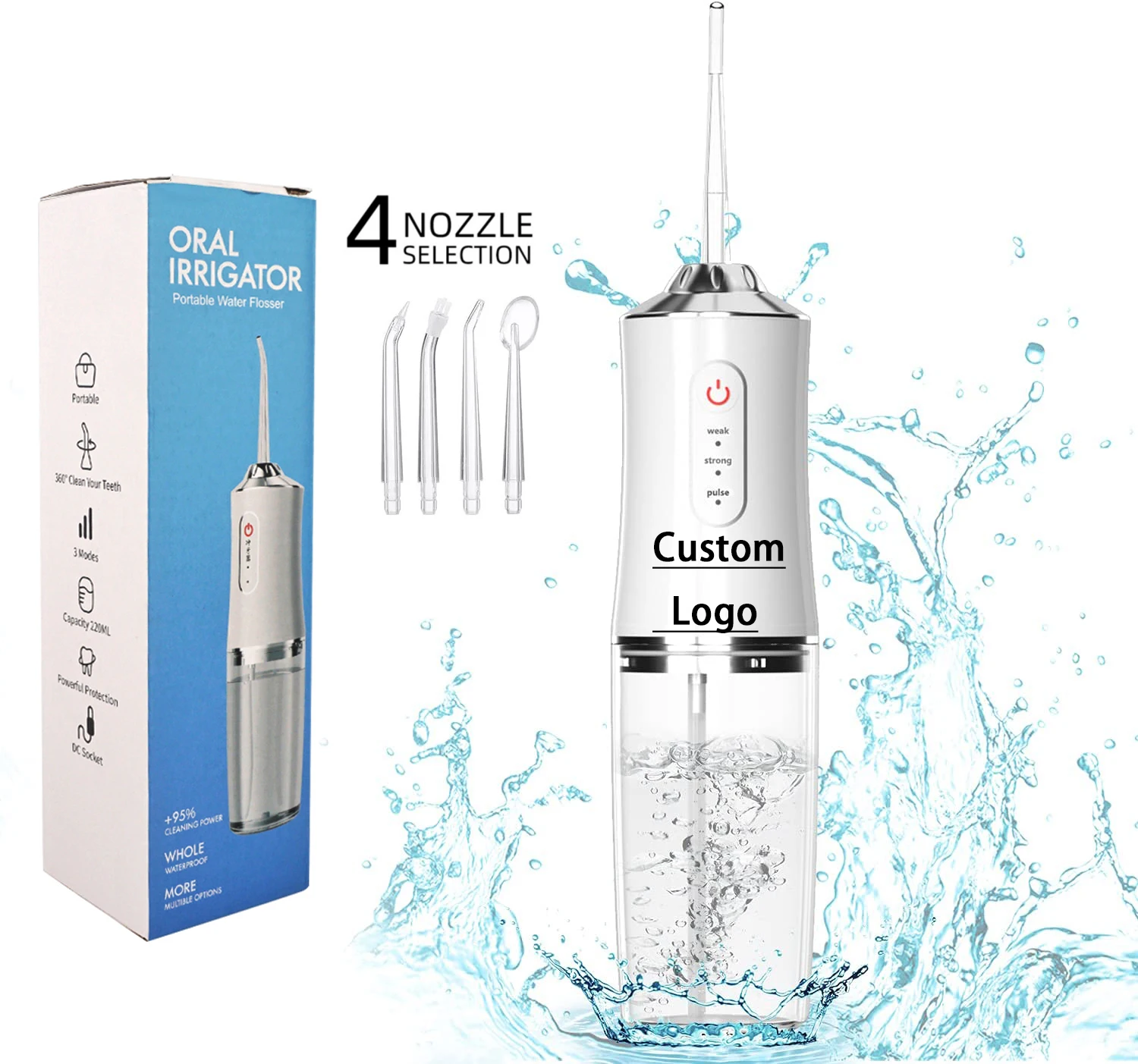 Portable Oral Irrigator Cordless tooth cleaner electric dental cleaning device household water jet flosser oral plaque cleaner