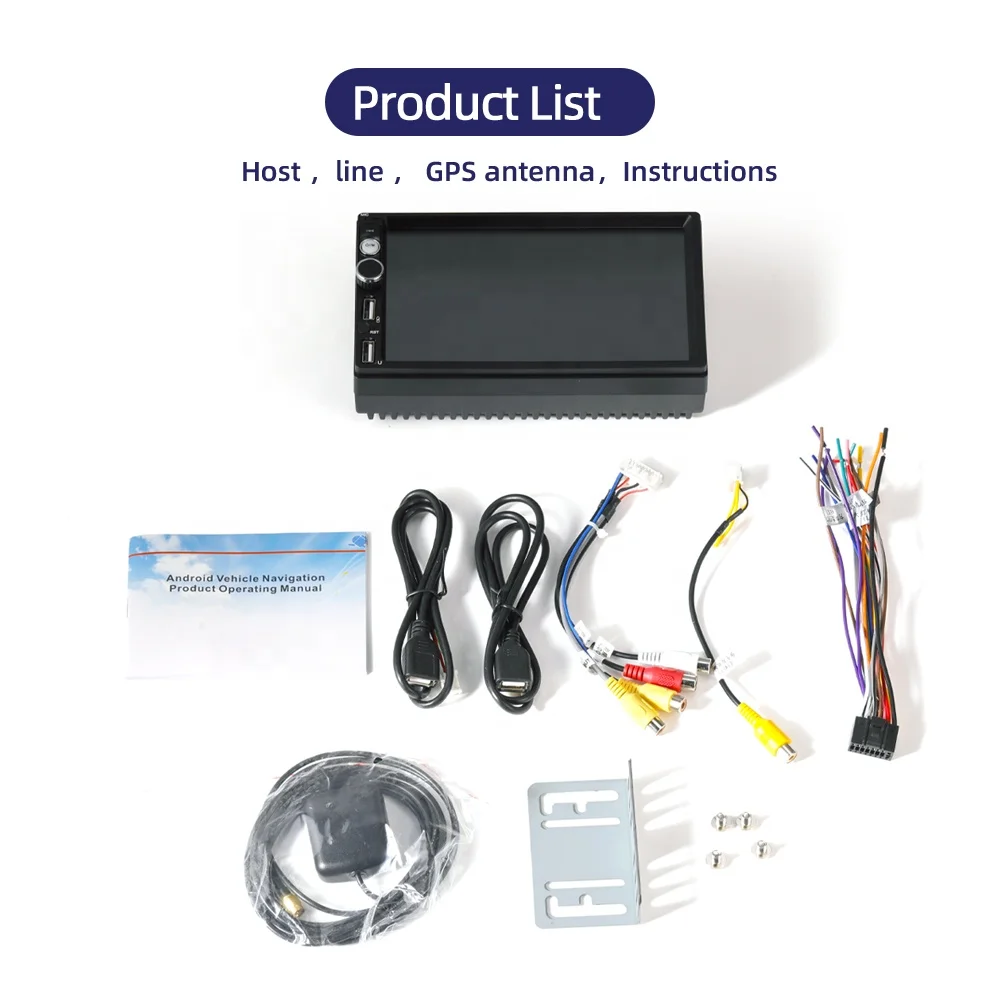 Wholesale 2095 7-inch HD Dual USB Car MP5 Android Navigation All-in-one Reversing Priority Car DVD Player