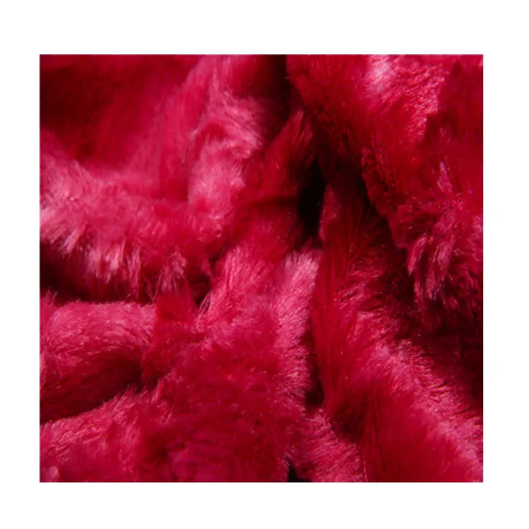 SGS Approved Red Printing Super Soft Touch Durable PV Plush Fleece Blanket Fabric