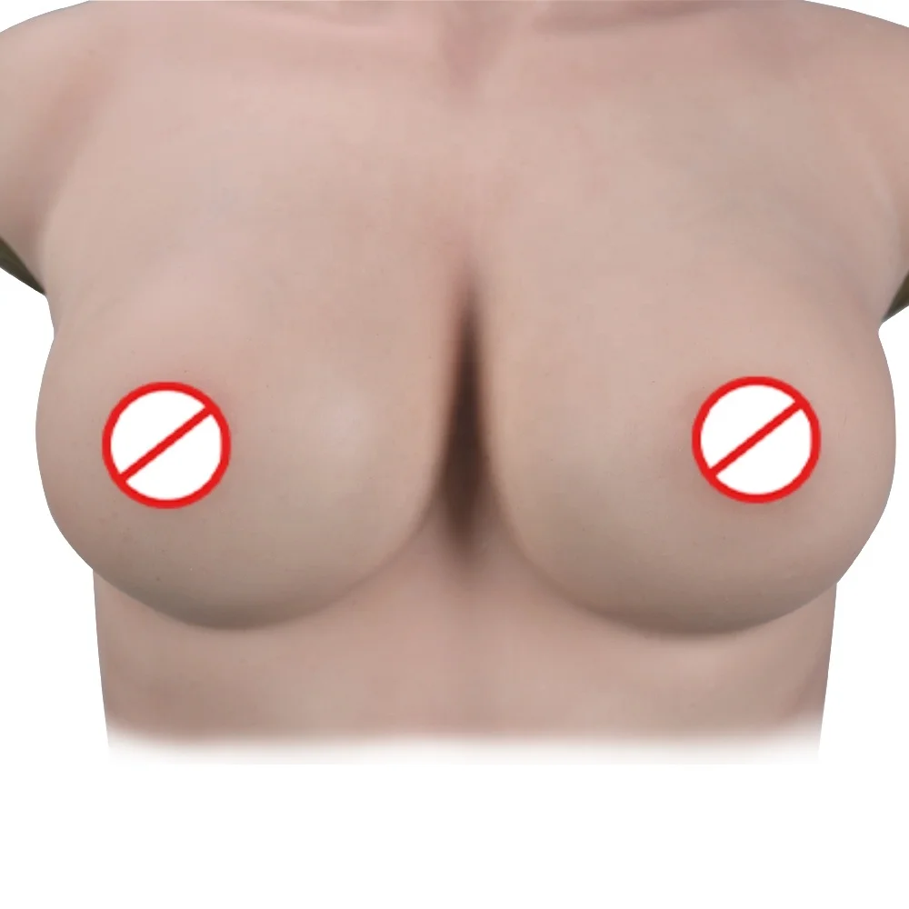 Silicone High Collar Tits Crossdresser Huge Fake Boobs Male to Female Silicone Breast Bra Silicone Breast Forms for Drag Queen