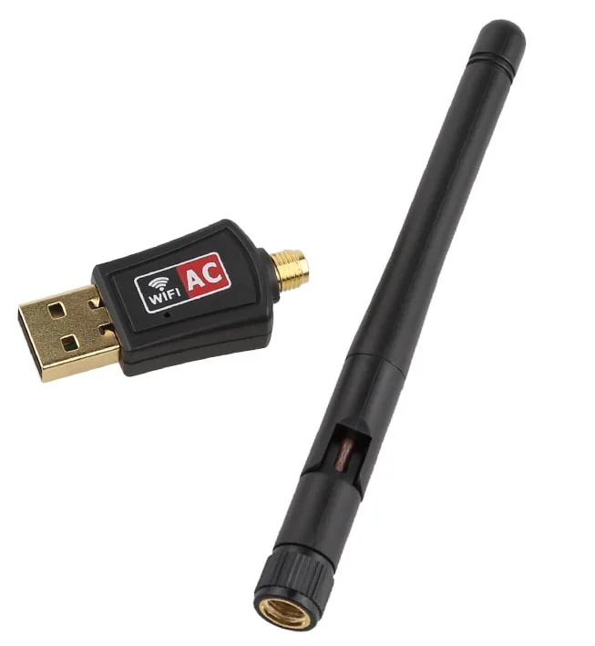 600Mbps RTL8811CU 2.4Ghz&5Ghz Dual Band USB WiFi Adapter Mini Network Card Wireless for PC Desktop Supports Mac Windows 10/8/7