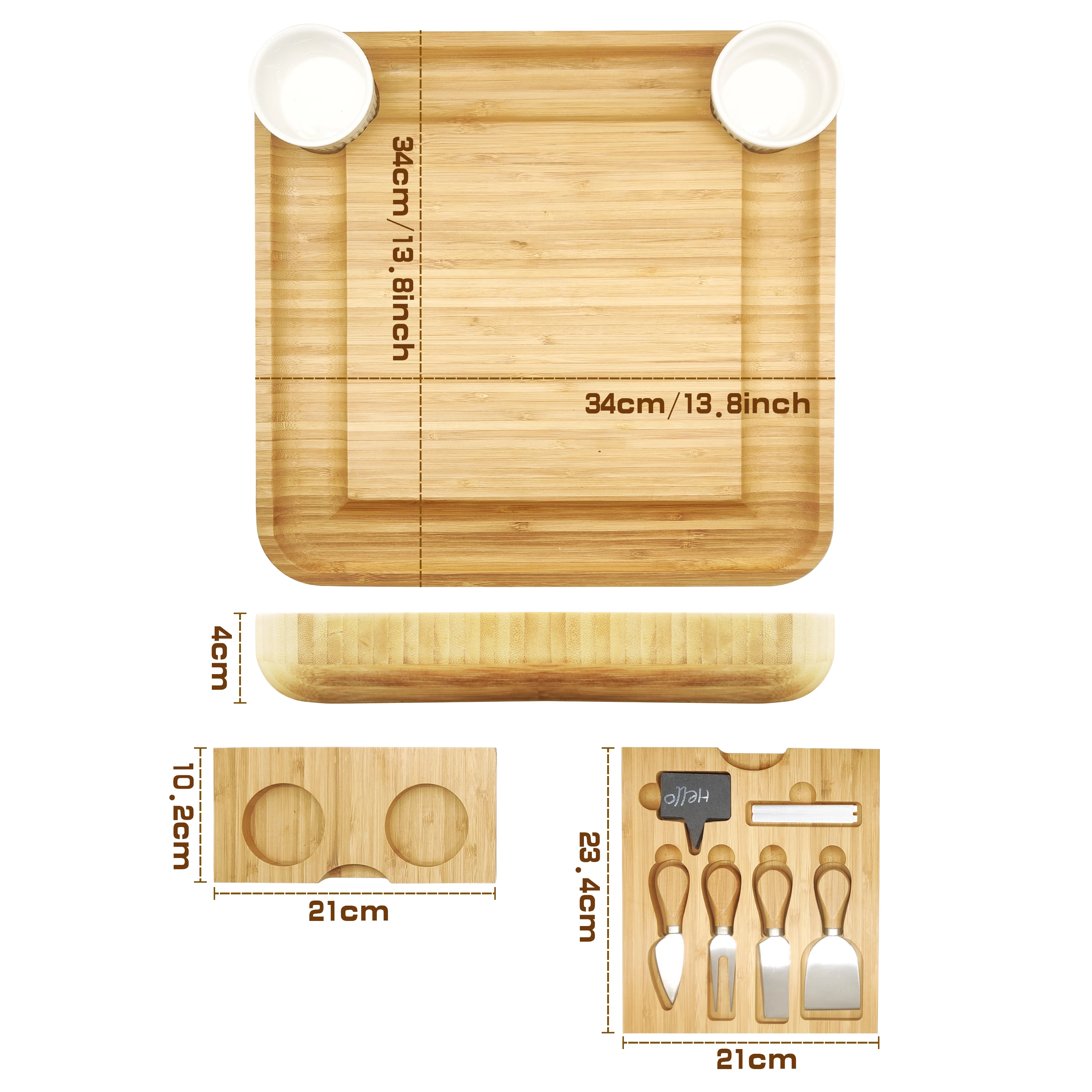 Family party, picnic, camping | hundred does not contain BPA | more tableware bamboo bamboo cheese board