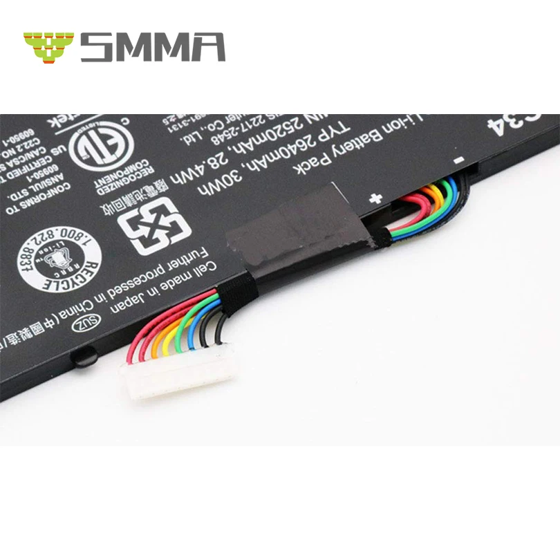 
30WH 2640mAh AC13C34 Laptop Battery for Acer Aspire V5-122P V5-122P-0408 V5-122P-0467 E3-111 E3-112 V5-132 V5-132P Series 