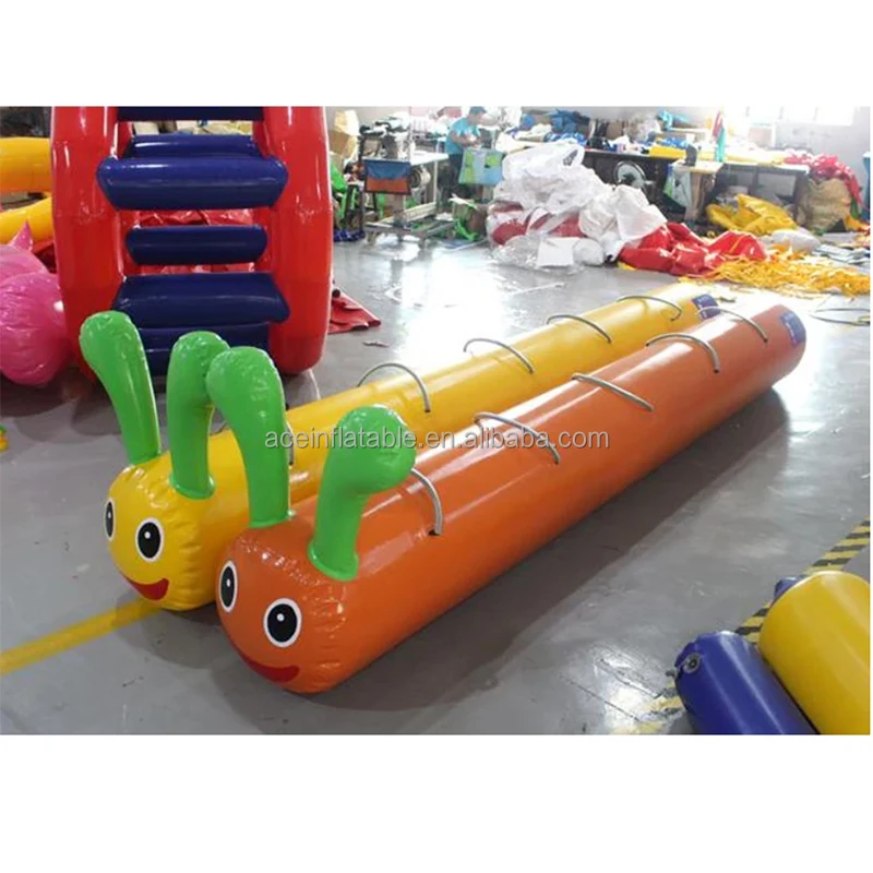 Customized Team Building Interactive Game Inflatable Jumping Caterpillar Ride Running Inflatable Toys Accessoriesplay