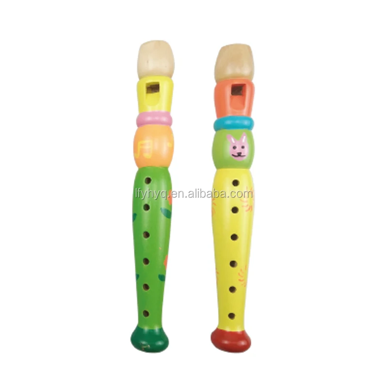 Hot Selling Early Educational Musical Instruments Wholesale Custom Wooden Flute Toys For Kids