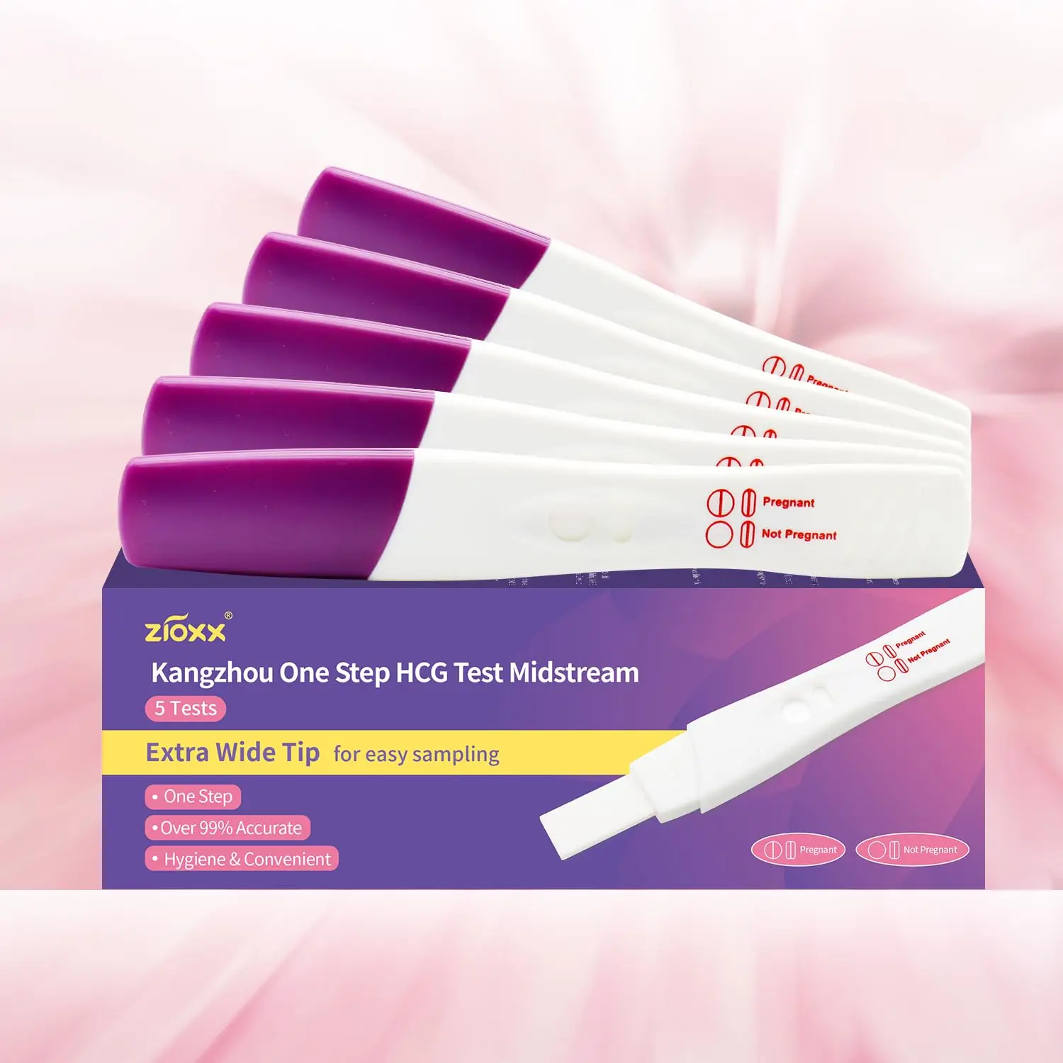 Factory Outlet One Step HCG Pregnancy Urine Diagnostic Rapid Test Kit Strip 5 Pack Early Result HCG Pregnancy Test