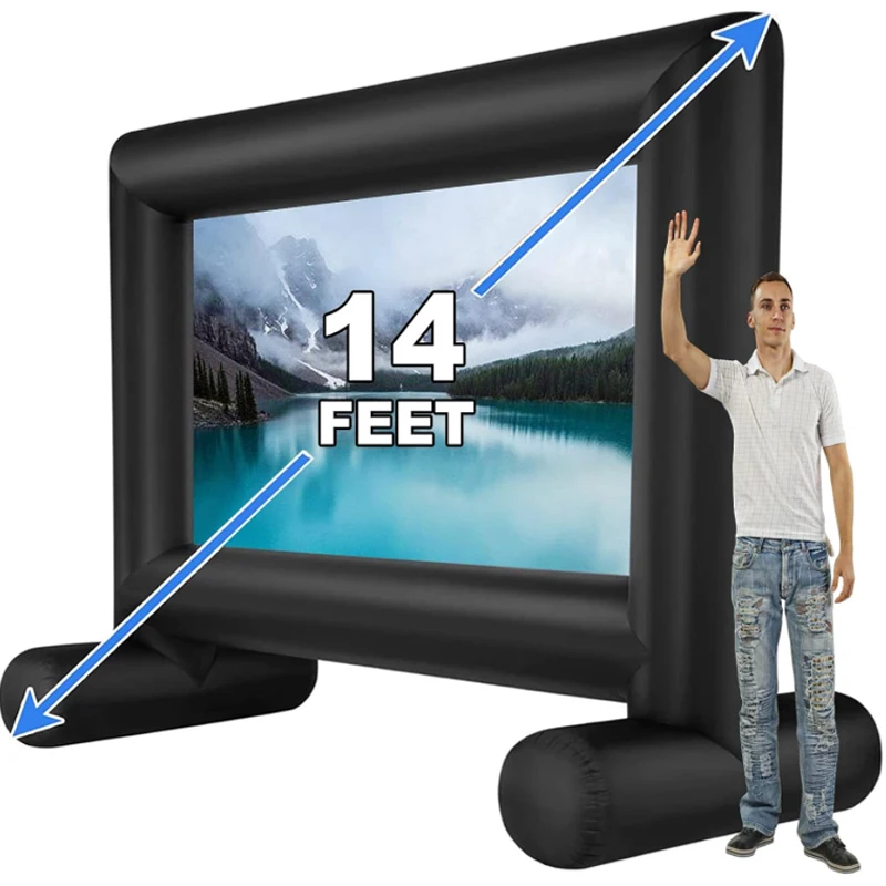 14ft/16ft/20ft Outdoor Front and Rear Projection Projector Screen With Blower Inflatable Movie Screen