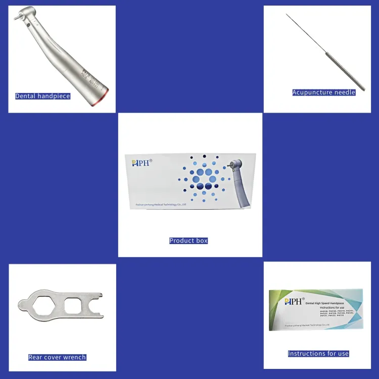 factory price 1:5 fibre optic in-channel push button contra-angle handpiece  fiber optic electric motor handpiece