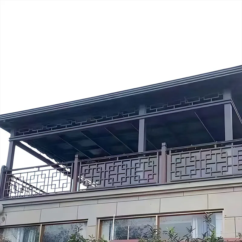 Alu Aluminum Tiles Gazebo for Sunshade Tiles  Outdoor Windproof  Pergola Modern Pergola Roof  Sunroom Waterproof Greenhouse