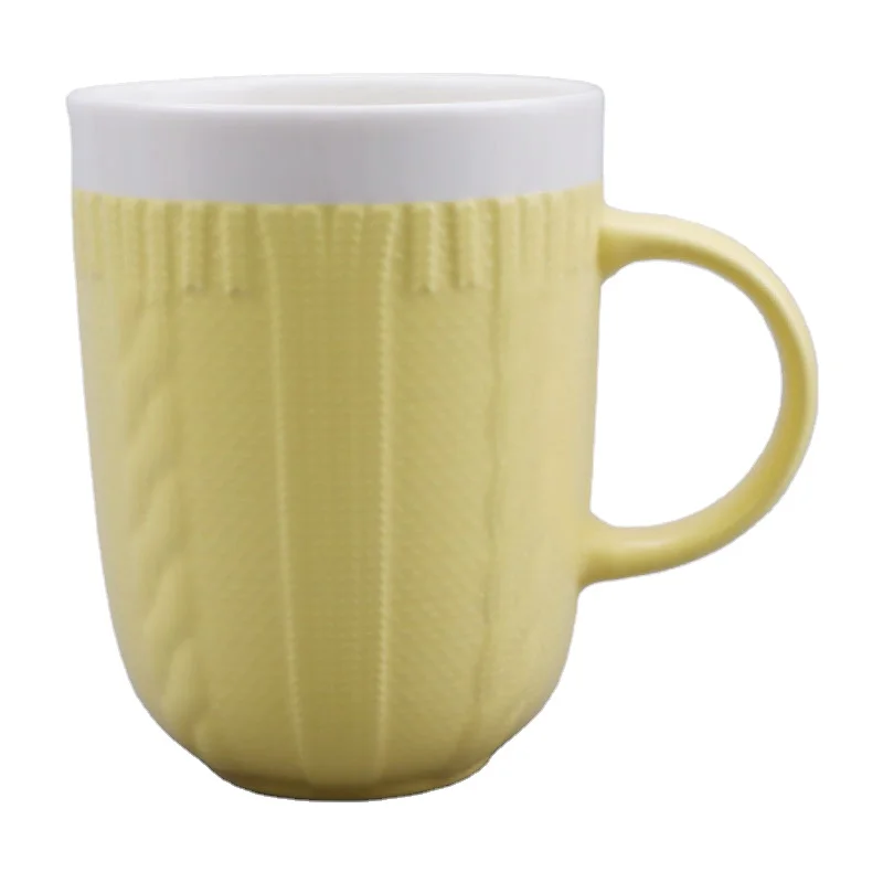 Новый продукт, керамический свитер, шерстяная рельефная вязаная Большая керамическая кружка