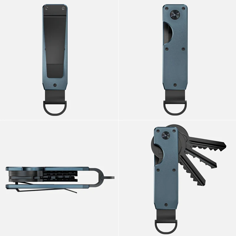 Fashion daily aluminum ultrathin key holder,With screw and gift box key chain,Portable compact pocket foldable Key card clip
